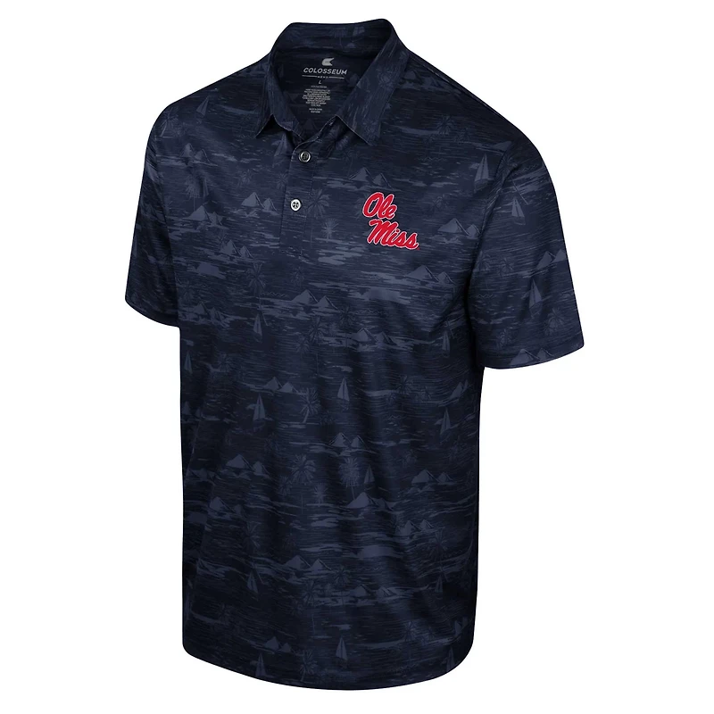 Colosseum Ole Miss Rebels Daly Print Polo