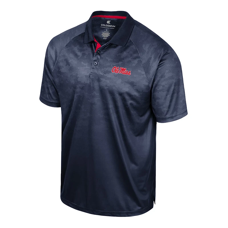 Colosseum Ole Miss Rebels Honeycomb Raglan Polo