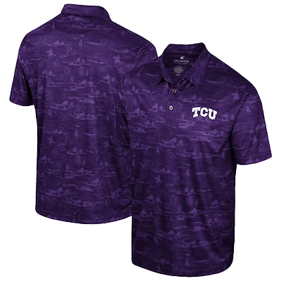 Colosseum TCU Horned Frogs Daly Print Polo
