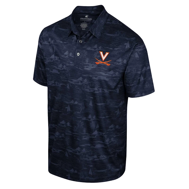 Colosseum Virginia Cavaliers Daly Print Polo