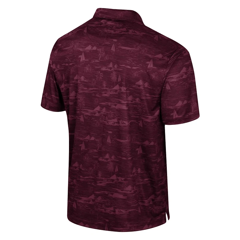 Colosseum Virginia Tech Hokies Daly Print Polo