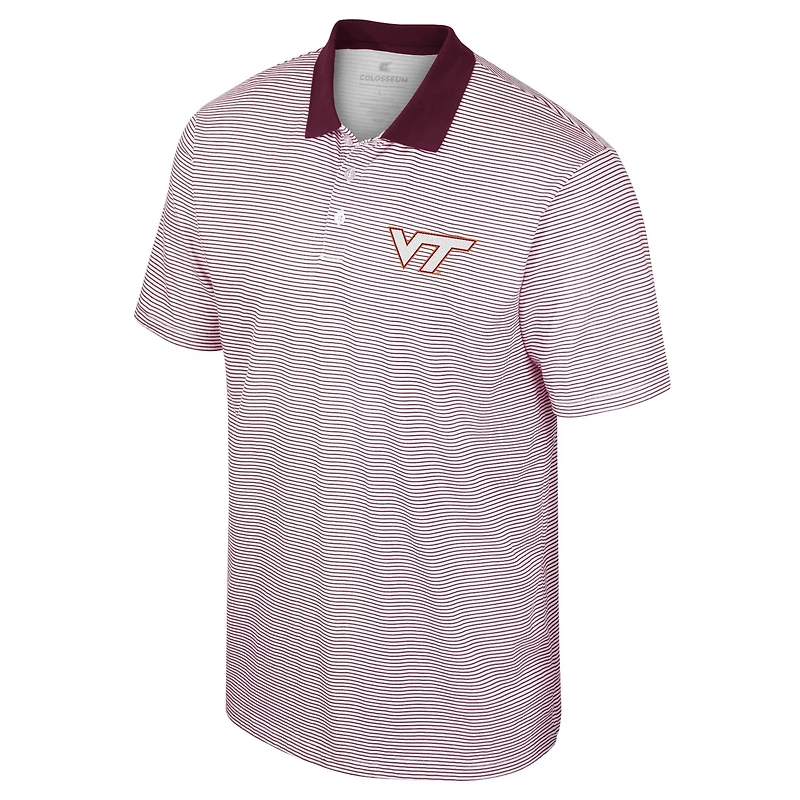 Colosseum Virginia Tech Hokies Print Stripe Polo