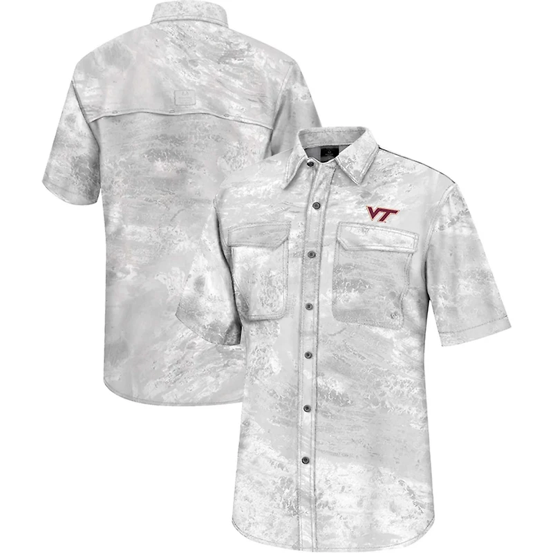 Colosseum Virginia Tech Hokies Realtree Aspect Charter Full-Button Fishing Shirt