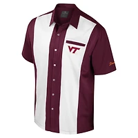 Colosseum Virginia Tech Hokies Strike Bowling Button-Up Shirt