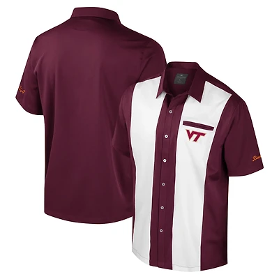 Colosseum Virginia Tech Hokies Strike Bowling Button-Up Shirt