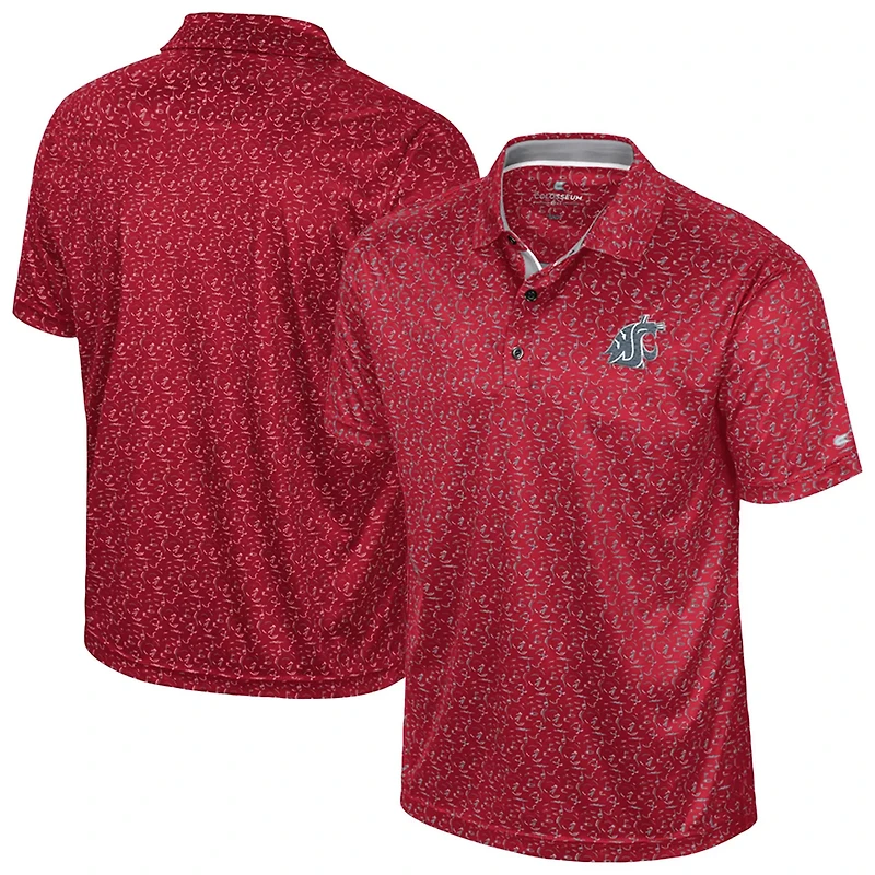 Colosseum Washington State Cougars Sublimated Golf Polo