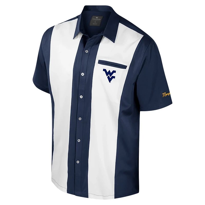 Colosseum West Virginia Mountaineers Strike Bowling Button-Up Shirt