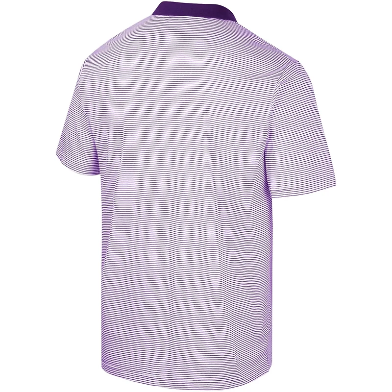 Colosseum White Clemson Tigers Print Stripe Polo