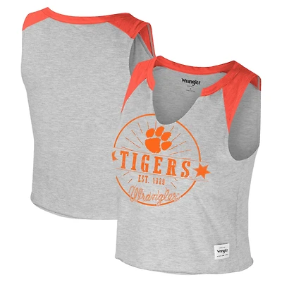 Colosseum x Wrangler Clemson Tigers Vintage Muscle Cropped T-Shirt