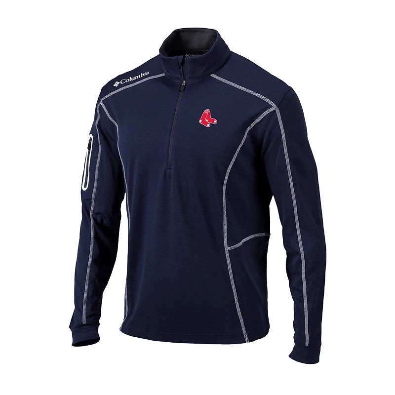 Columbia Boston Red Sox Cooperstown Collection Omni-Wick Shotgun Quarter-Zip Top