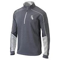 Columbia Charcoal/ Chicago Sox Omni-Wick Shotgun 20 Quarter-Zip Pullover Top