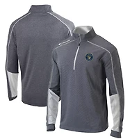 Columbia Charcoal/ Milwaukee Brewers Omni-Wick Shotgun 20 Quarter-Zip Pullover Top