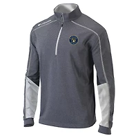 Columbia Charcoal/ Milwaukee Brewers Omni-Wick Shotgun 20 Quarter-Zip Pullover Top