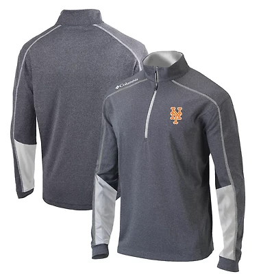 Columbia Charcoal/ New York Mets Omni-Wick Shotgun 20 Quarter-Zip Pullover Top