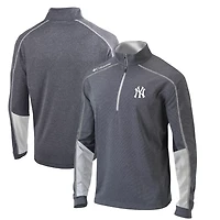 Columbia Charcoal/ New York Yankees Omni-Wick Shotgun 20 Quarter-Zip Pullover Top