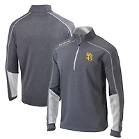 Columbia Charcoal/ San Diego Padres Omni-Wick Shotgun 20 Quarter-Zip Pullover Top