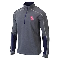 Columbia Charcoal/ St Louis Cardinals Omni-Wick Shotgun 20 Quarter-Zip Pullover Top