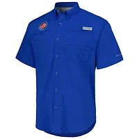 Columbia Chicago Cubs Tamiami Omni-Shade Button-Down Shirt