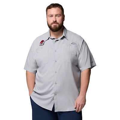 Columbia Georgia Bulldogs Big Tall Tamiami Omni-Shade Button-Down Shirt