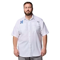 Columbia Kentucky Wildcats Big  Tall Tamiami Omni-Shade Button-Down Shirt