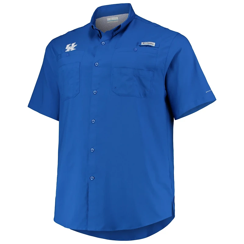 Columbia Kentucky Wildcats Big  Tall Tamiami Omni-Shade Button-Down Shirt