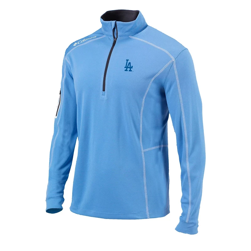 Columbia Light Los Angeles Dodgers Cooperstown Collection Omni-Wick Shotgun Quarter-Zip Top