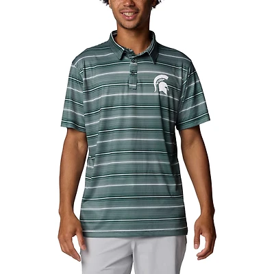 Columbia Michigan State Spartans PFG Super Terminal Tackle Omni-Shade Stripe Polo
