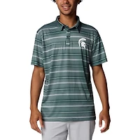 Columbia Michigan State Spartans PFG Super Terminal Tackle Omni-Shade Stripe Polo