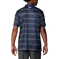 Columbia Michigan Wolverines PFG Super Terminal Tackle Omni-Shade Stripe Polo