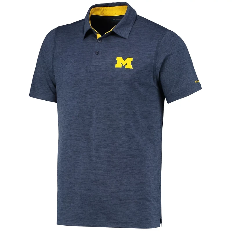 Columbia Michigan Wolverines Tech Trail Omni-Shade Polo