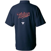 Columbia Minnesota Twins Tamiami Omni-Shade Button-Down Shirt
