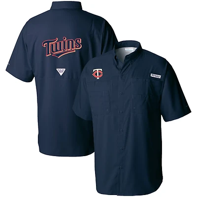 Columbia Minnesota Twins Tamiami Omni-Shade Button-Down Shirt