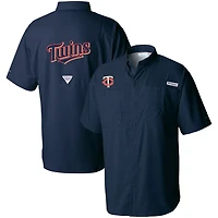 Columbia Minnesota Twins Tamiami Omni-Shade Button-Down Shirt