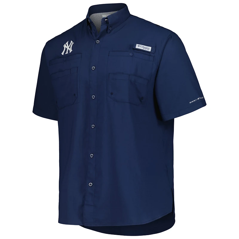 Columbia New York Yankees Tamiami Omni-Shade Button-Down Shirt