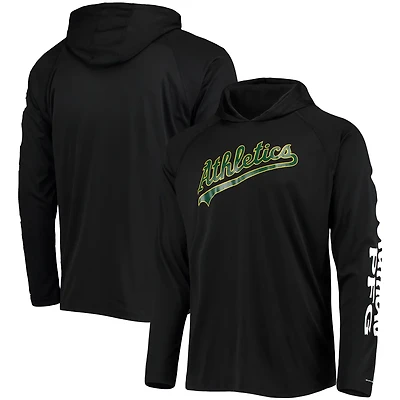 Columbia Oakland Athletics Terminal Tackle Omni-Shade Raglan Pullover Hoodie