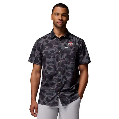 Columbia Ohio State Buckeyes Super Slack Tide Omni-Wick Button-Up Shirt