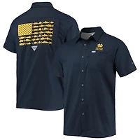 Columbia PFG Notre Dame Fighting Irish Slack Tide Camp Button-Up Shirt