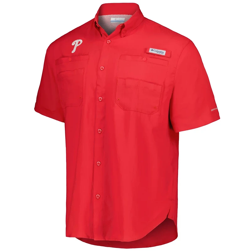 Columbia Philadelphia Phillies Tamiami Omni-Shade Button-Down Shirt