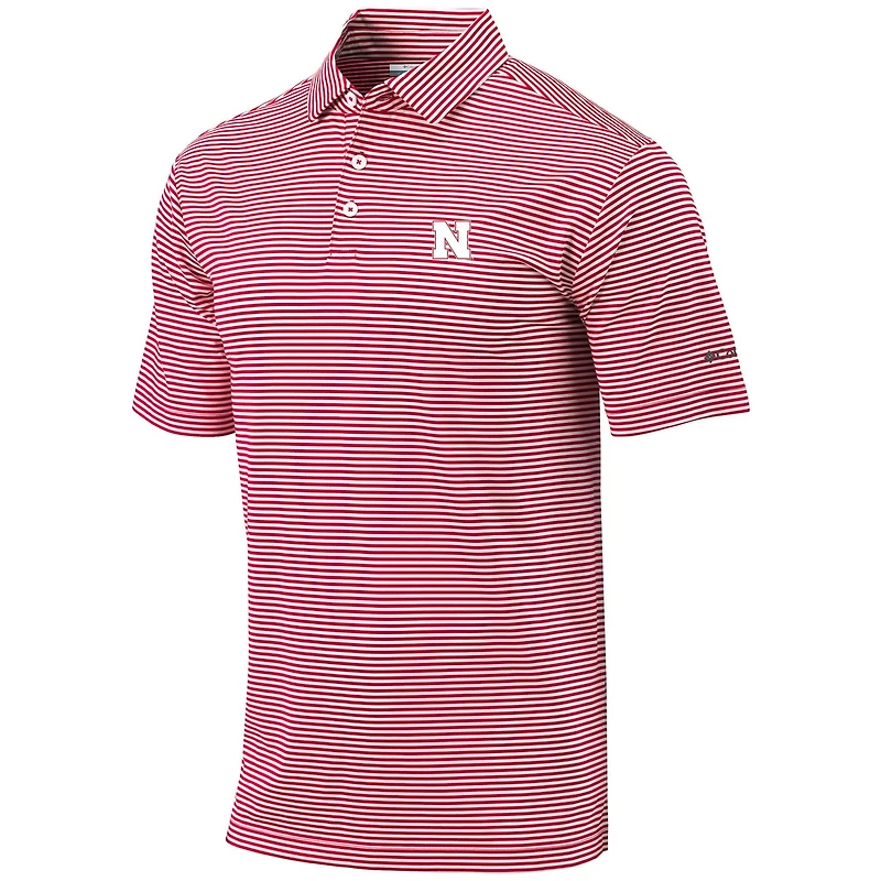 Columbia Scarlet Nebraska Huskers Omni-Wick Club Invite Polo