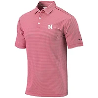 Columbia Scarlet Nebraska Huskers Omni-Wick Club Invite Polo