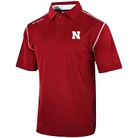 Columbia Scarlet Nebraska Huskers Omni-Wick Shotgun Polo