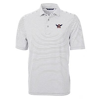 Cutter  Buck Auburn Tigers Throwback Logo Virtue Eco Pique Stripe Recycled Polo
