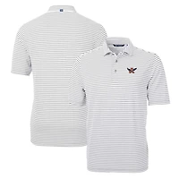Cutter  Buck Auburn Tigers Throwback Logo Virtue Eco Pique Stripe Recycled Polo