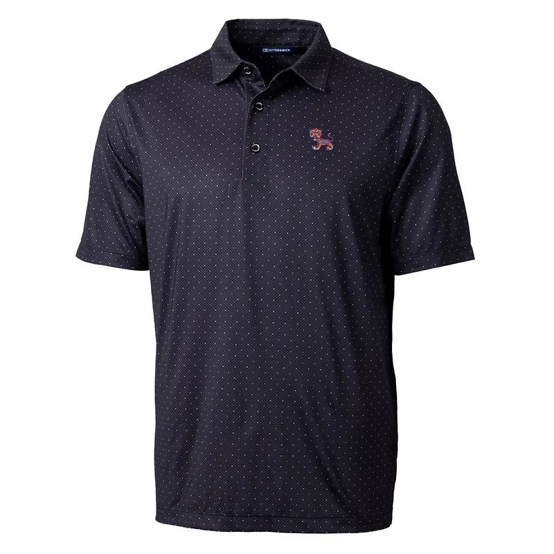 Cutter  Buck Clemson Tigers Primary Team Logo Pike Double Dot Print Stretch Polo