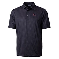 Cutter  Buck Clemson Tigers Primary Team Logo Pike Double Dot Print Stretch Polo
