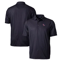 Cutter  Buck Clemson Tigers Primary Team Logo Pike Double Dot Print Stretch Polo