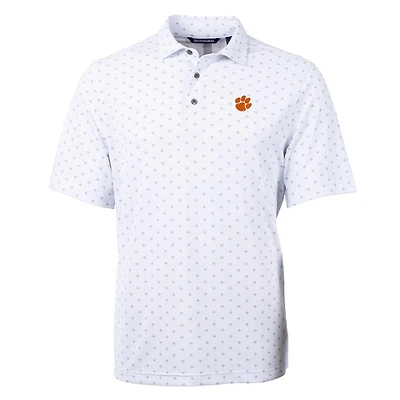 Cutter  Buck Clemson Tigers Virtue Eco Pique Tile Print Polo