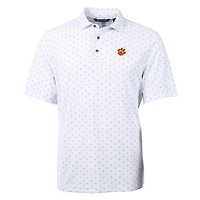Cutter  Buck Clemson Tigers Virtue Eco Pique Tile Print Polo