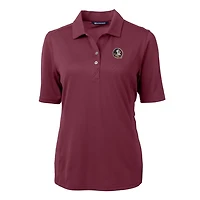 Cutter  Buck Garnet Florida State Seminoles Virtue Eco Pique Recycled Polo