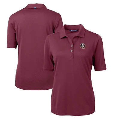Cutter Buck Garnet Florida State Seminoles Virtue Eco Pique Recycled Polo